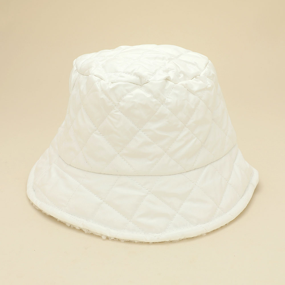 HATEGORY Quilted Reversible Winter Bucket Hat