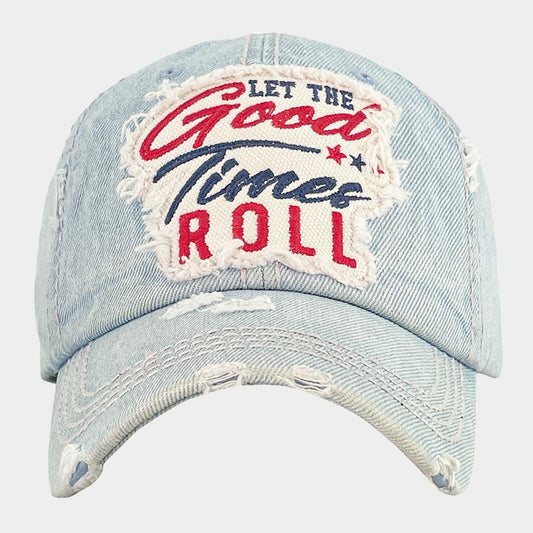 HATEGORY LET THE Good Times ROLL Triple Star Vintage Baseball Cap