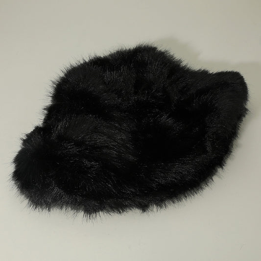 HATEGORY Cozy Fluffy Fur Winter Bucket Hat