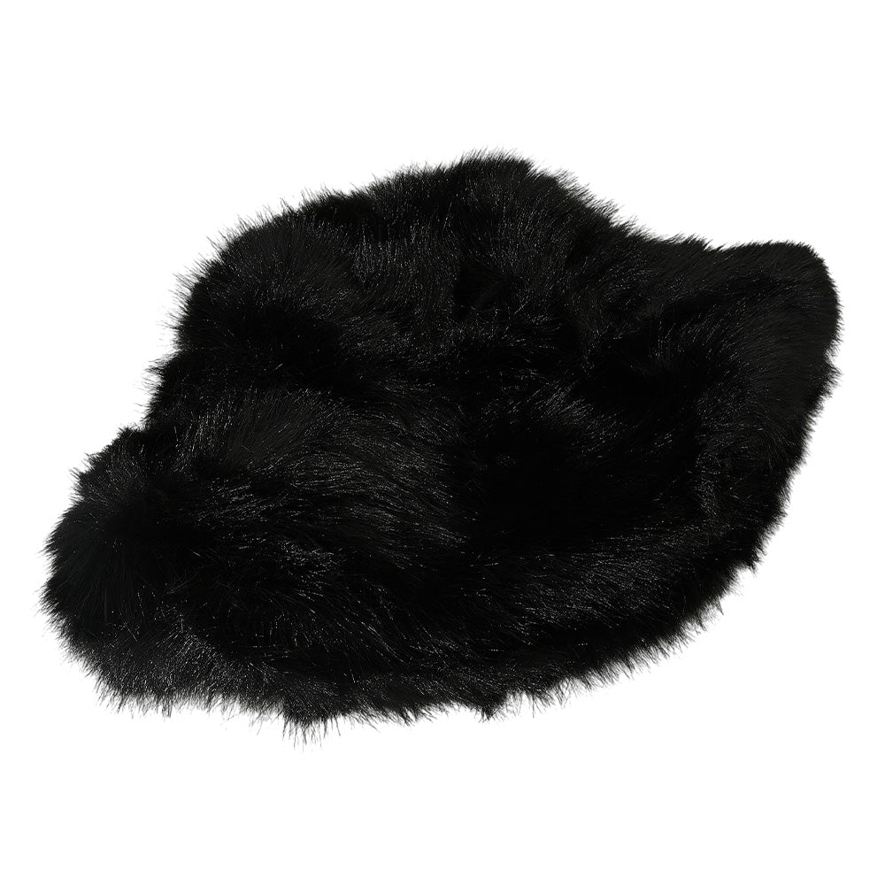 HATEGORY Cozy Fluffy Fur Winter Bucket Hat