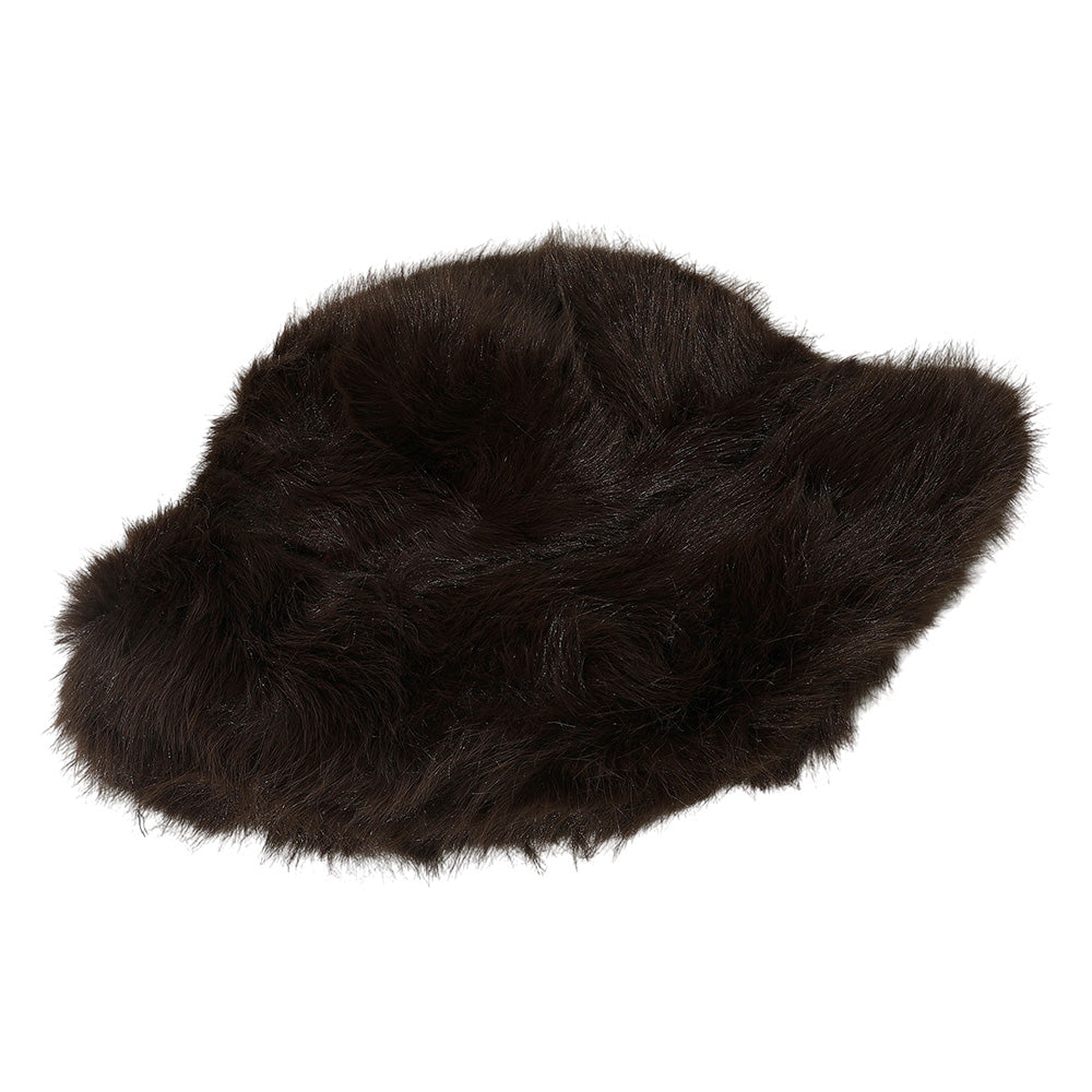 HATEGORY Cozy Fluffy Fur Winter Bucket Hat