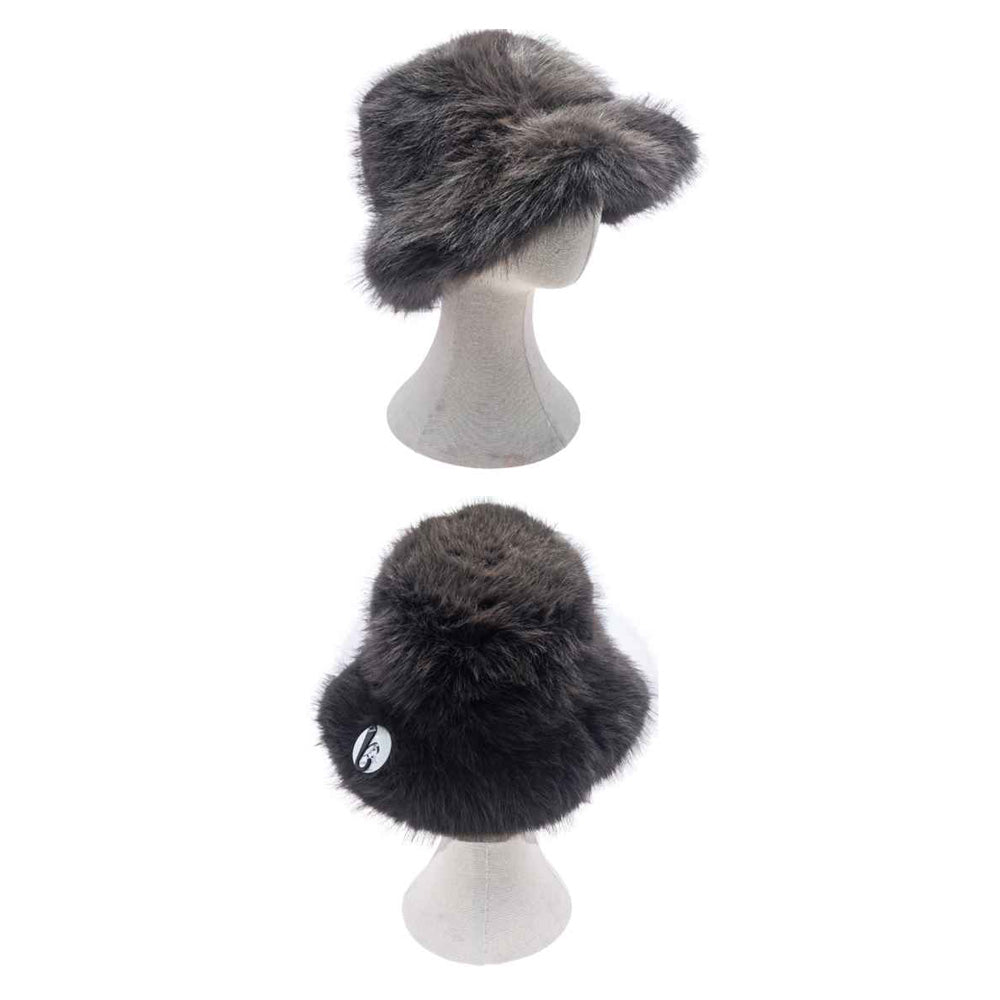 HATEGORY Cozy Fluffy Fur Winter Bucket Hat