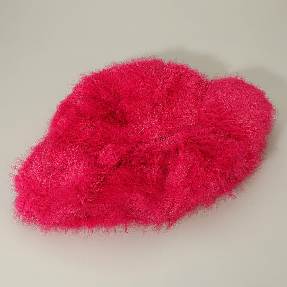 HATEGORY Cozy Fluffy Fur Winter Bucket Hat