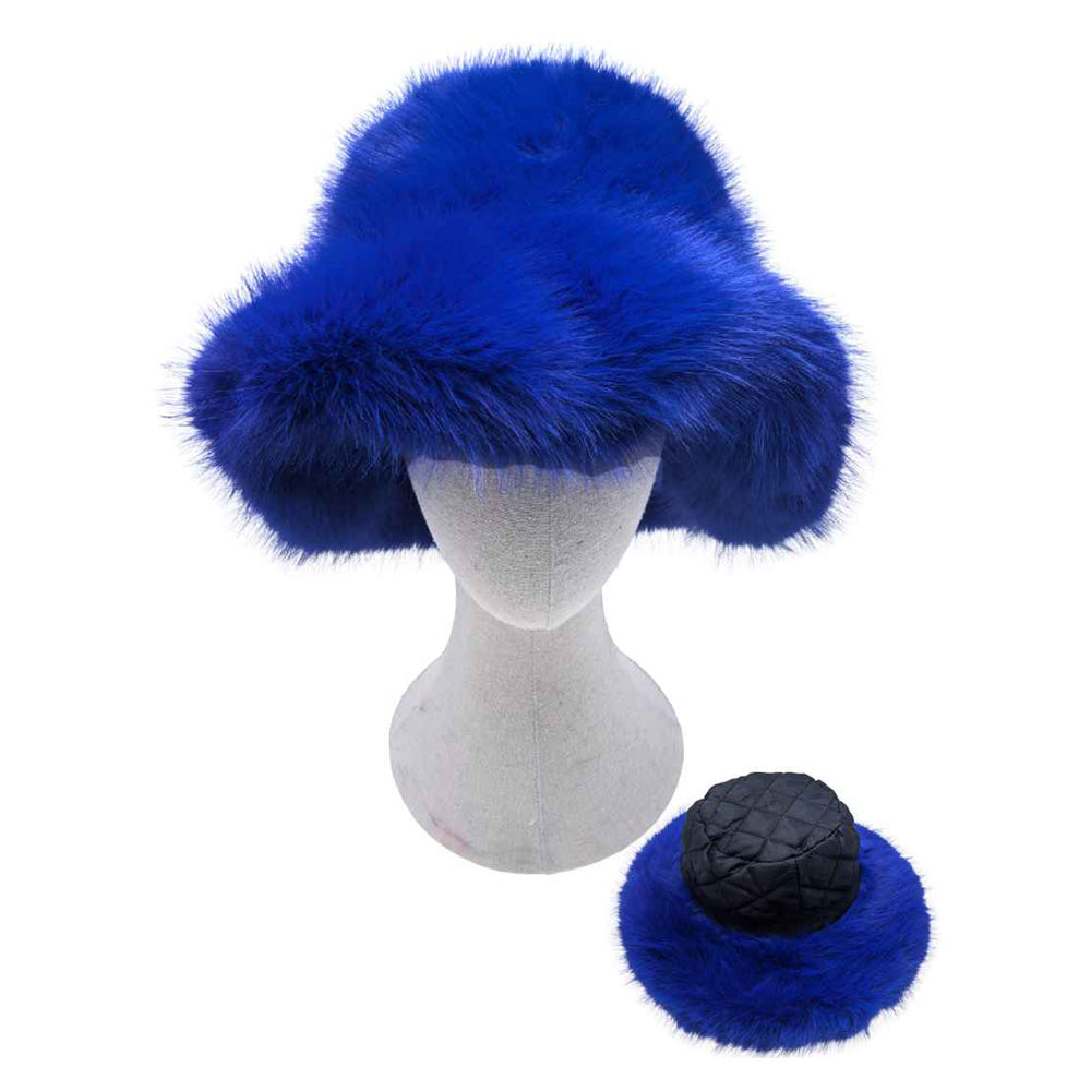 HATEGORY Cozy Fluffy Fur Winter Bucket Hat