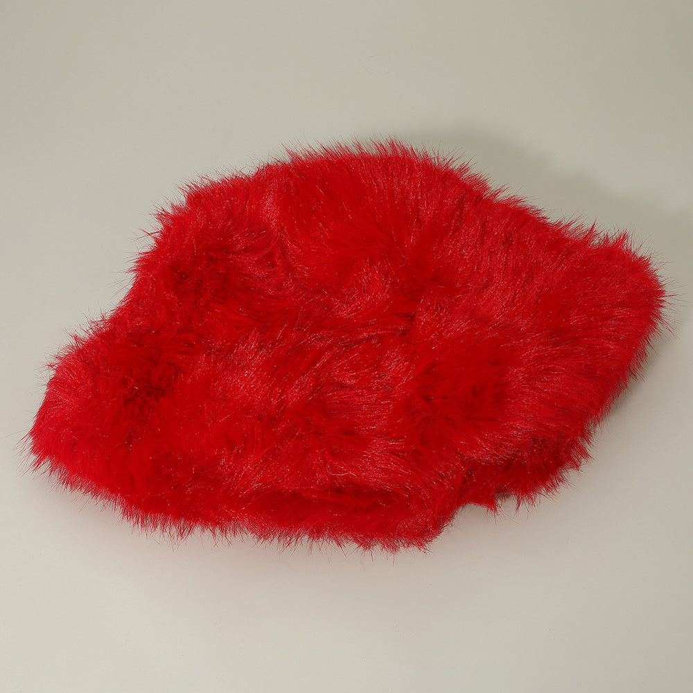 HATEGORY Cozy Fluffy Fur Winter Bucket Hat