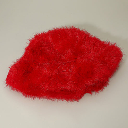 HATEGORY Cozy Fluffy Fur Winter Bucket Hat