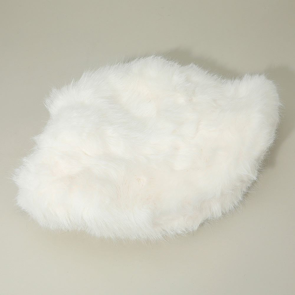 HATEGORY Cozy Fluffy Fur Winter Bucket Hat