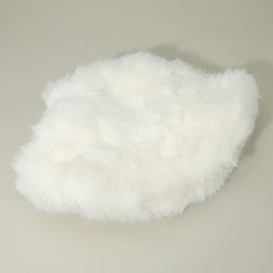 HATEGORY Cozy Fluffy Fur Winter Bucket Hat