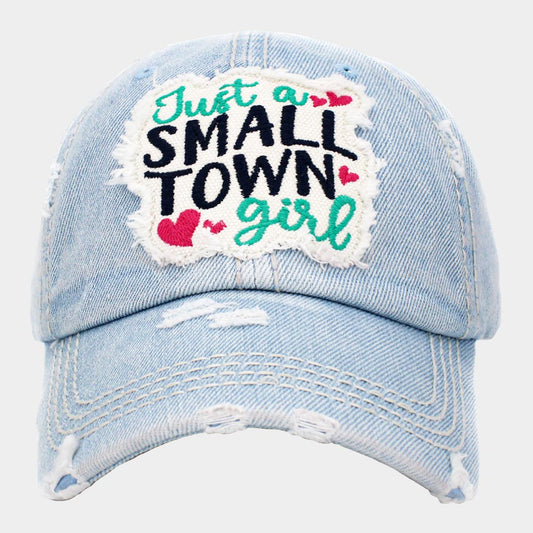 HATEGORY Just a SMALL TOWN girl Vintage Baseball Cap
