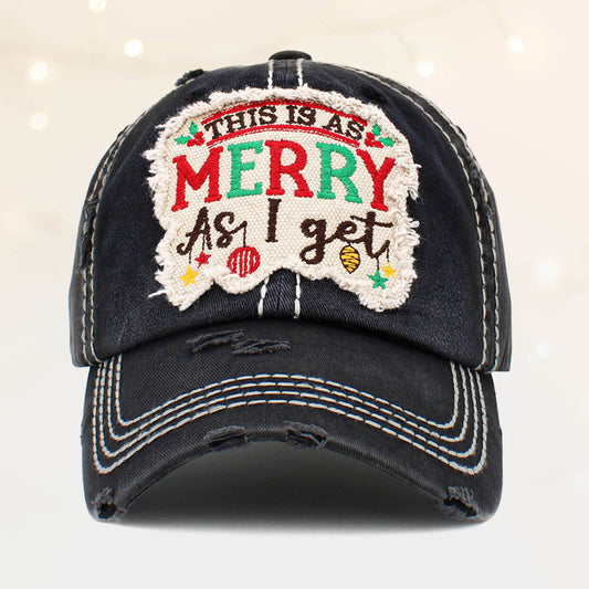 HATEGORY This Is As Merry As I Get Vintage Baseball Cap