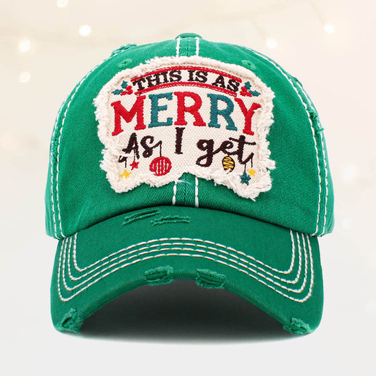 HATEGORY This Is As Merry As I Get Vintage Baseball Cap