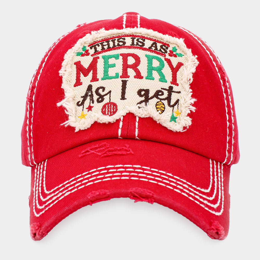 HATEGORY This Is As Merry As I Get Vintage Baseball Cap