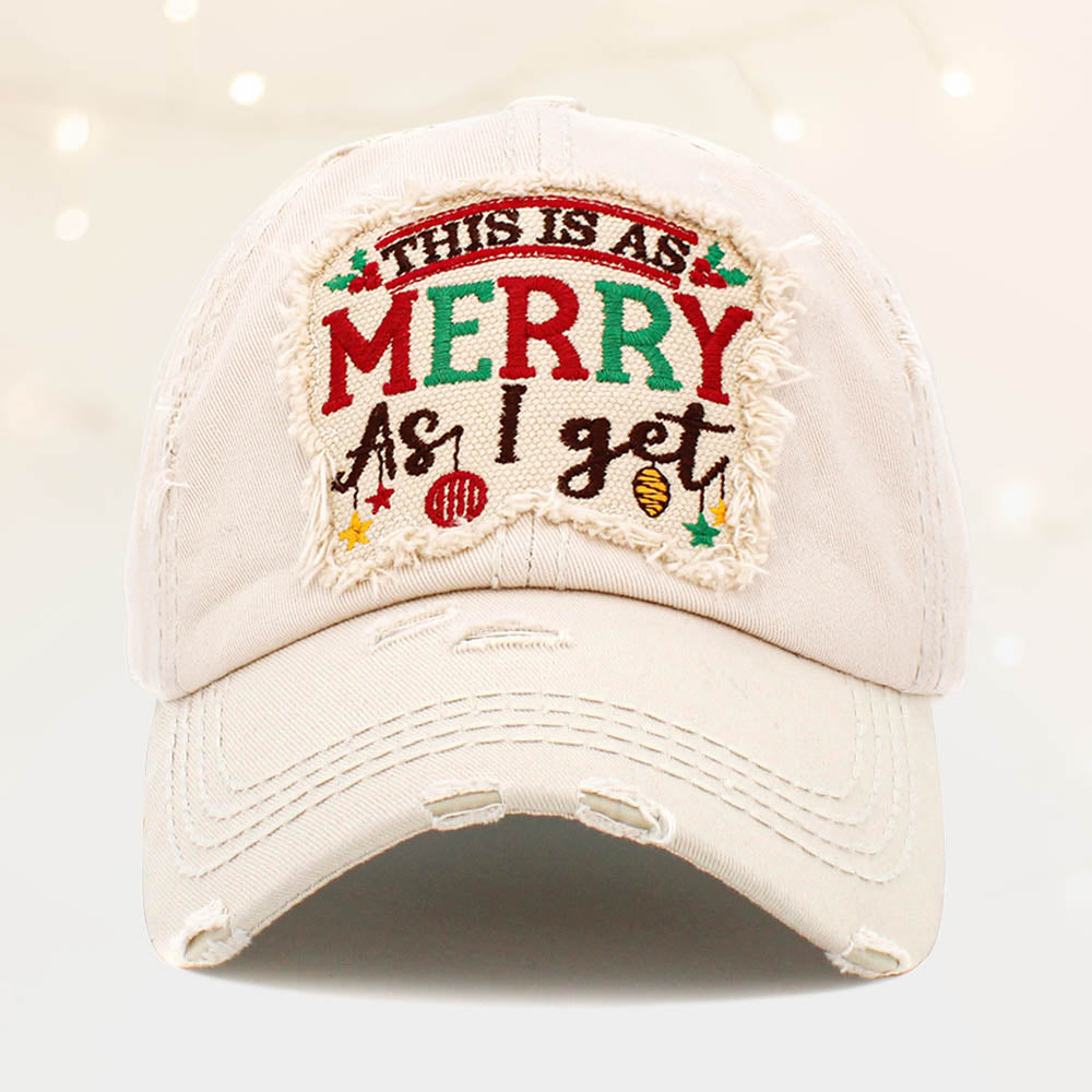 HATEGORY This Is As Merry As I Get Vintage Baseball Cap