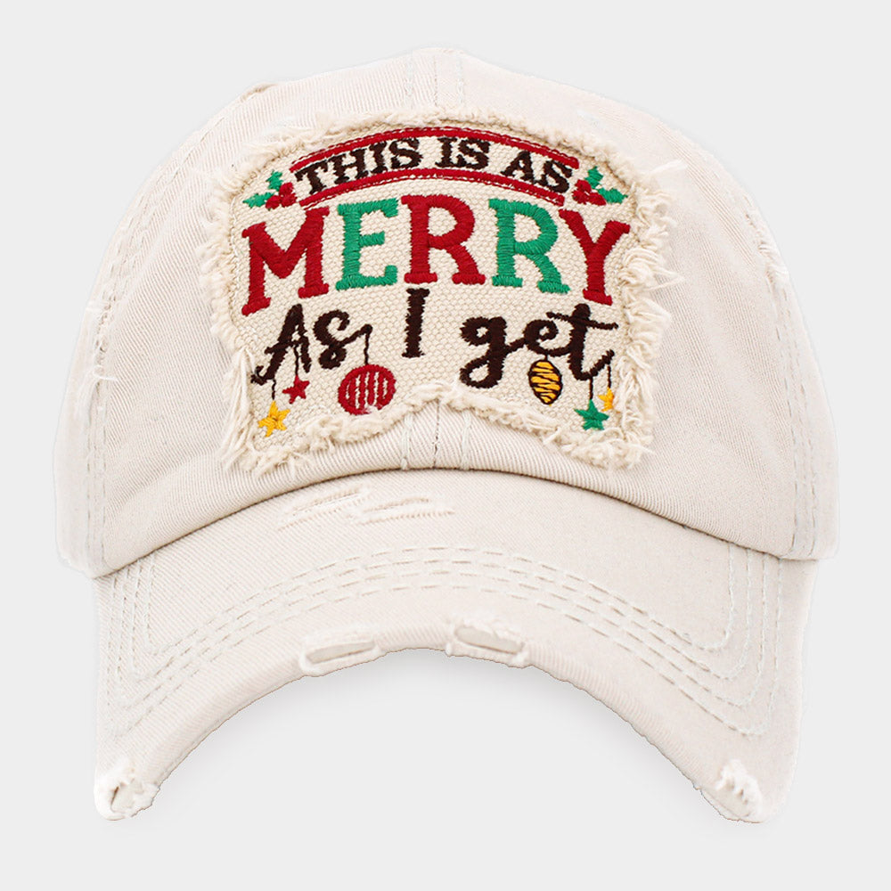 HATEGORY This Is As Merry As I Get Vintage Baseball Cap
