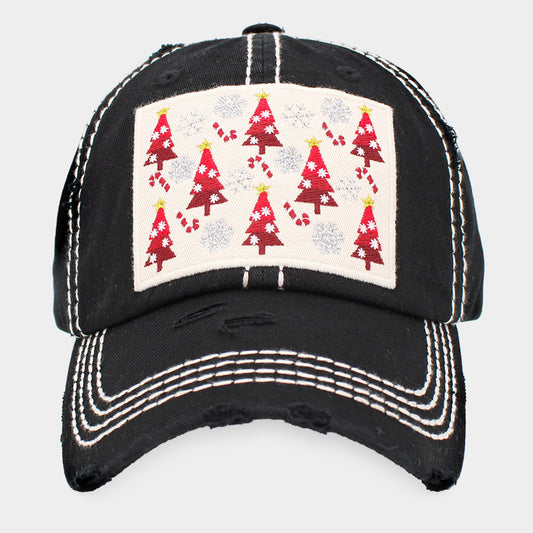 HATEGORY Christmas Tree Vintage Baseball Cap