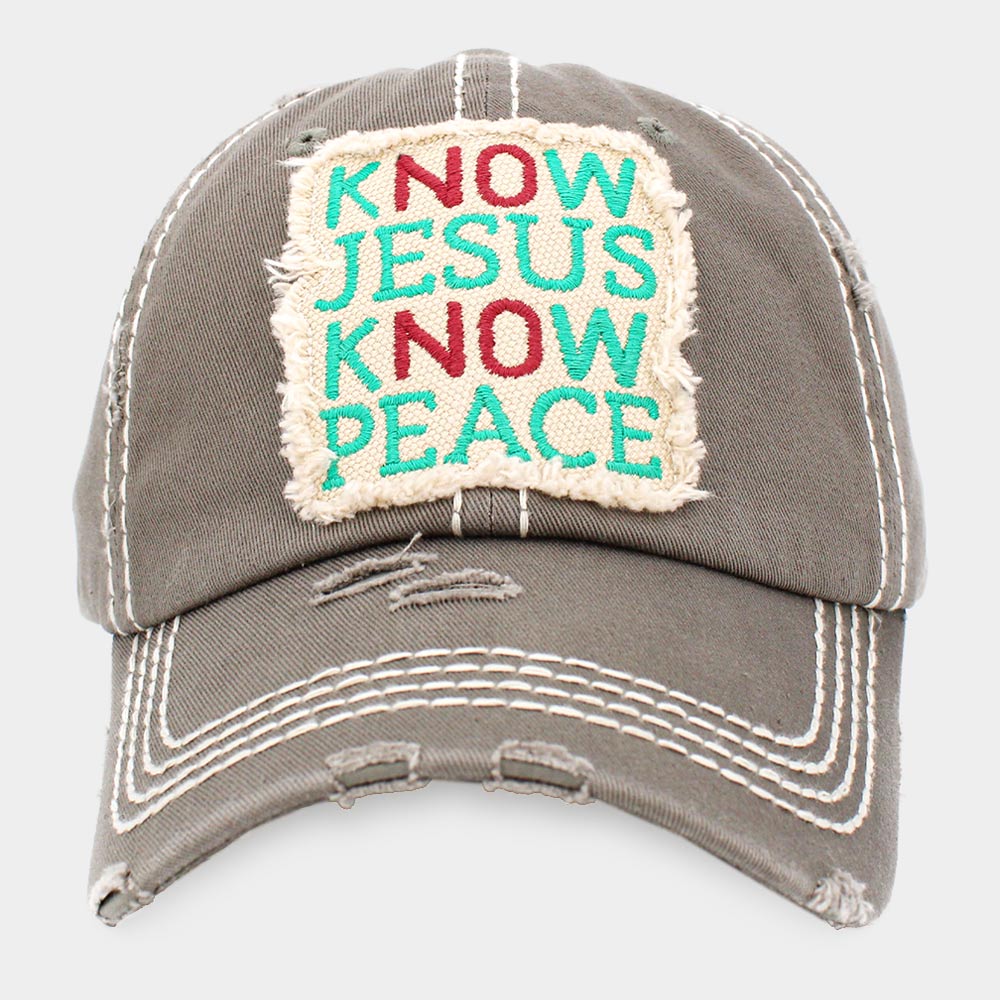 HATEGORY KNOW JESUS KNOW PEACE Vintage Baseball Cap