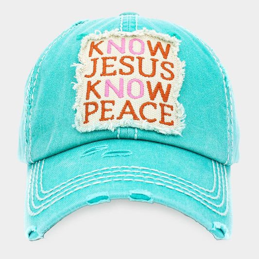 HATEGORY KNOW JESUS KNOW PEACE Vintage Baseball Cap