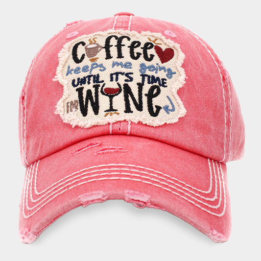 HATEGORY Coffee keeps me going... Message Vintage Baseball Cap