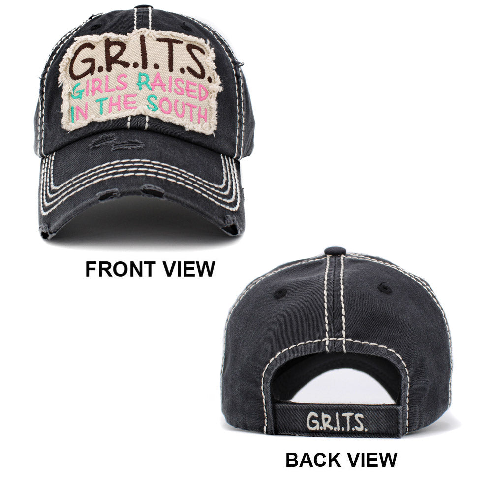 HATEGORY G.R.I.T.S Message Vintage Baseball Cap