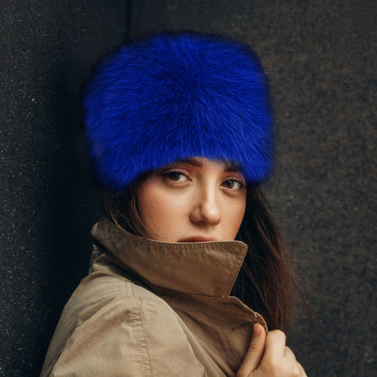 HATEGORY Faux Fur Furry Cossack Style Winter Hat