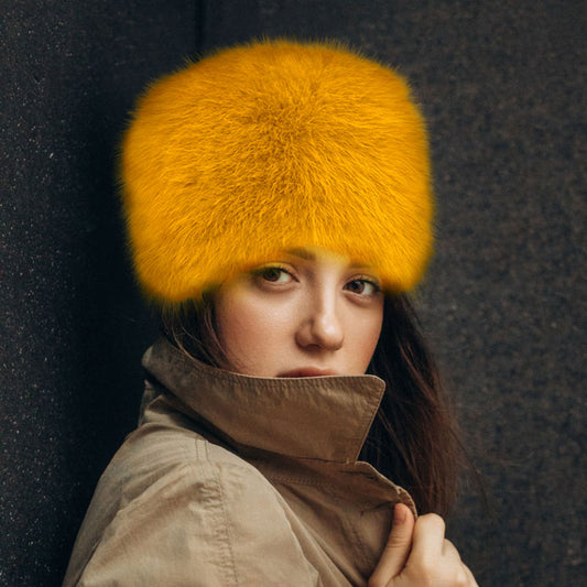 HATEGORY Faux Fur Furry Cossack Style Winter Hat