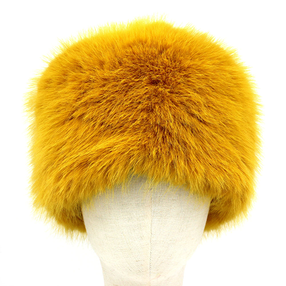 HATEGORY Faux Fur Furry Cossack Style Winter Hat