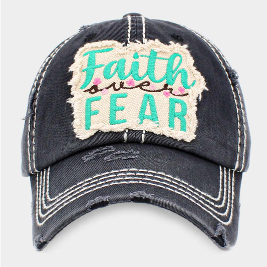 HATEGORY Faith over FEAR Message Vintage Baseball Cap