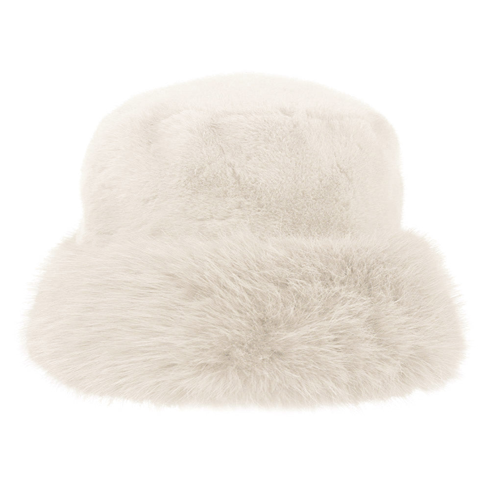 HATEGORY Faux Fur Russian Style Plush Bucket Hat