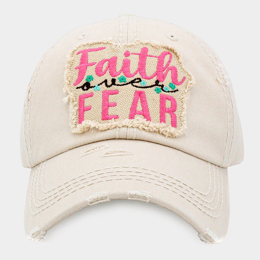 HATEGORY Faith over FEAR Message Vintage Baseball Cap