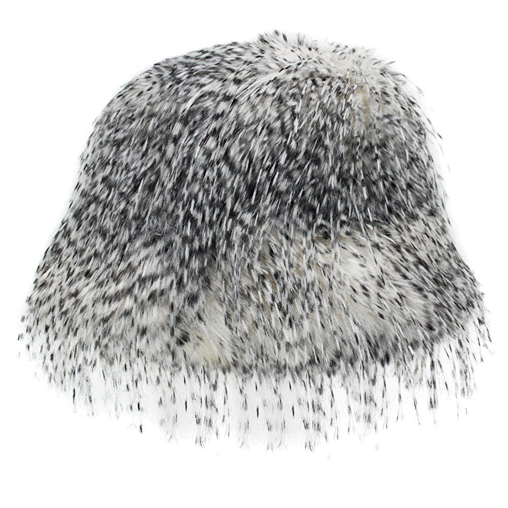 HATEGORY Faux Fur Feather Bucket Hat