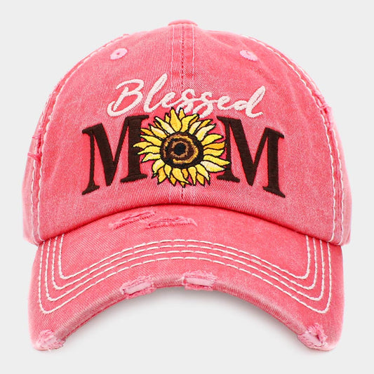 HATEGORY Blessed MOM Message Vintage Baseball Cap