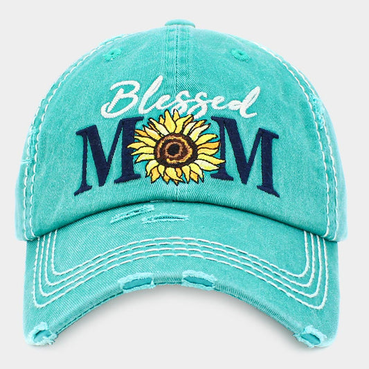 HATEGORY Blessed MOM Message Vintage Baseball Cap