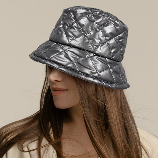 HATEGORY Shiny Quilted Bucket Hat