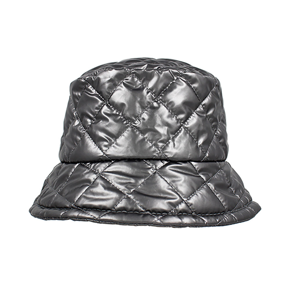 HATEGORY Shiny Quilted Bucket Hat