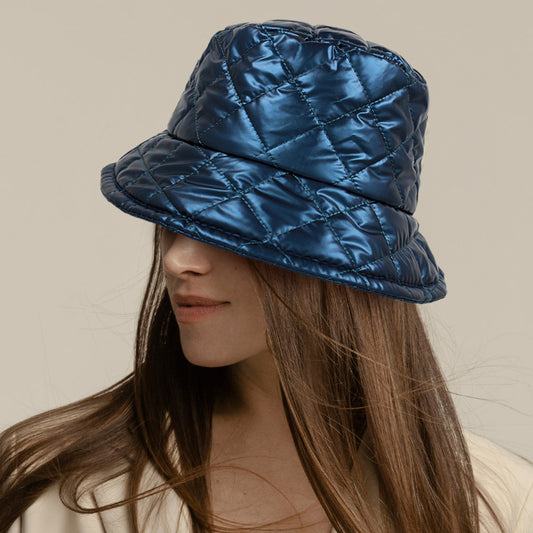 HATEGORY Shiny Quilted Bucket Hat