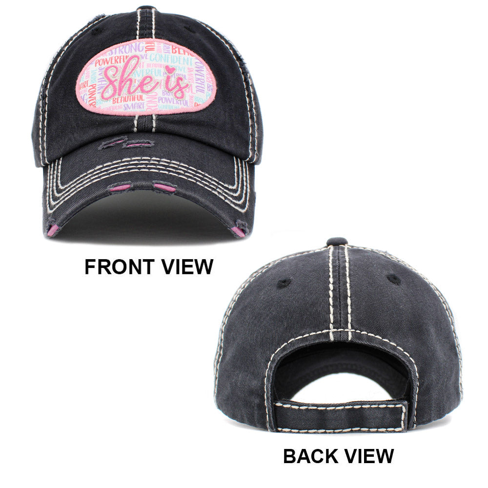 HATEGORY She is Message Vintage Baseball Cap