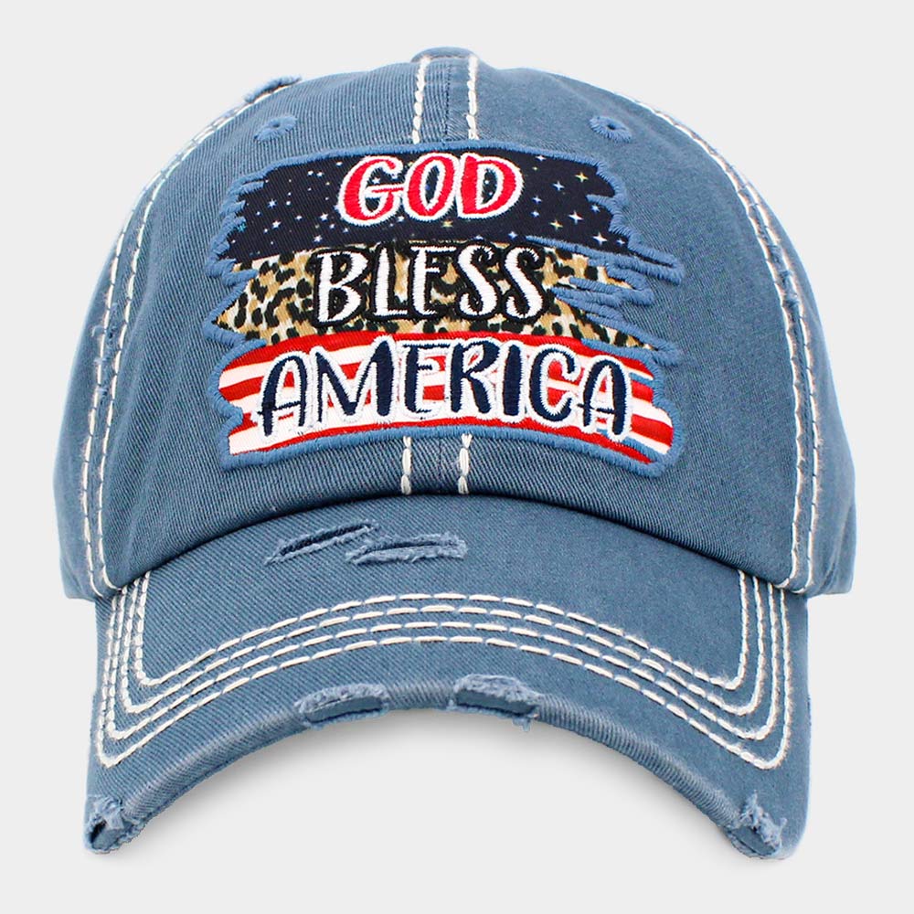 HATEGORY GOD BLESS AMERICA Message Vintage Baseball Cap