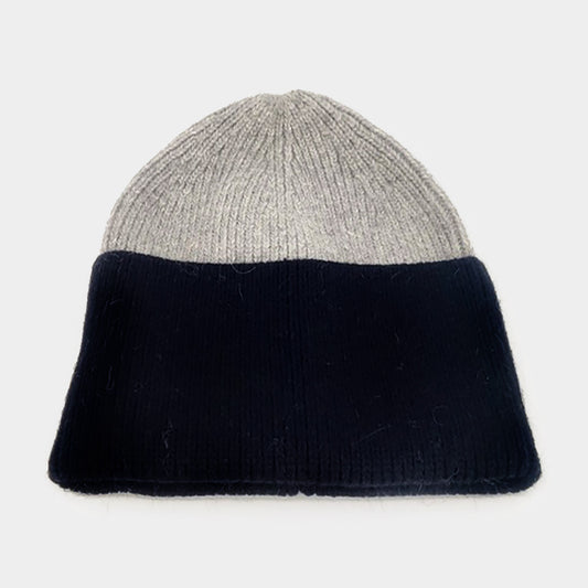 HATEGORY Two Tone Cuff Beanie Hat
