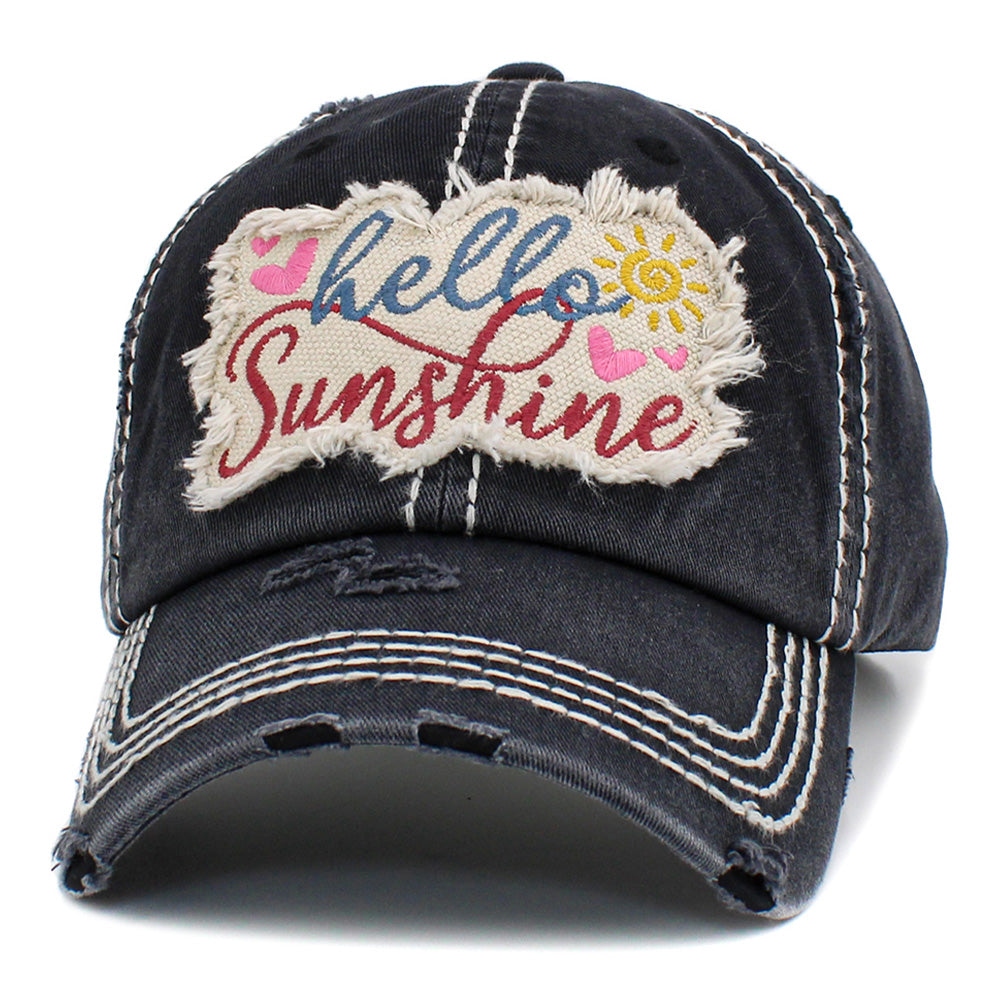 HATEGORY HELLO SUNSHINE Vintage Baseball Cap