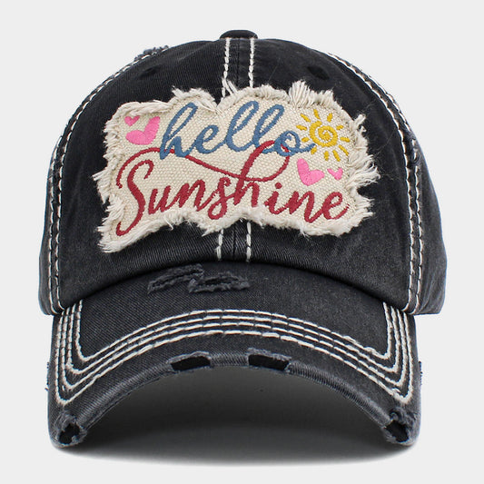 HATEGORY HELLO SUNSHINE Vintage Baseball Cap