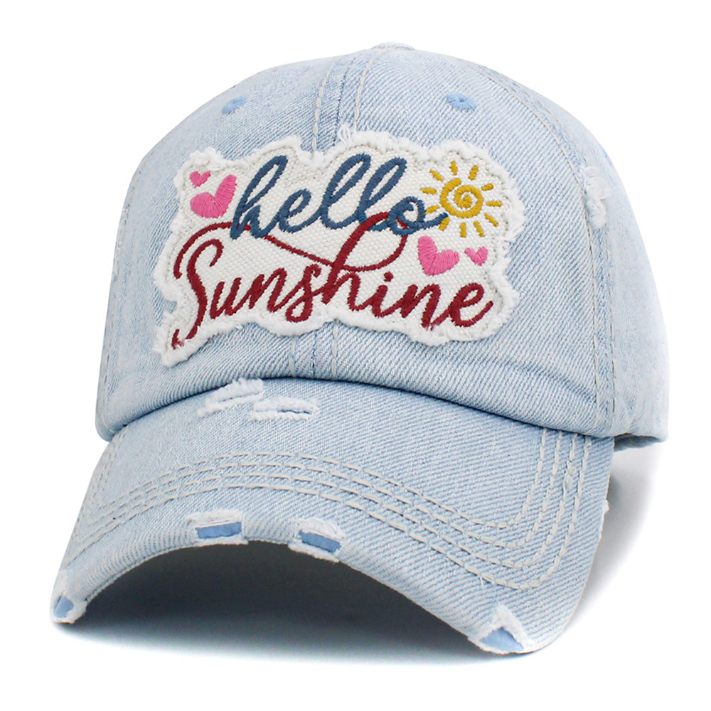 HATEGORY HELLO SUNSHINE Vintage Baseball Cap
