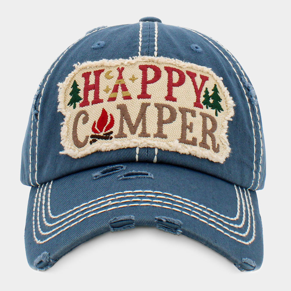 HATEGORY HAPPY CAMPER Vintage Baseball Cap