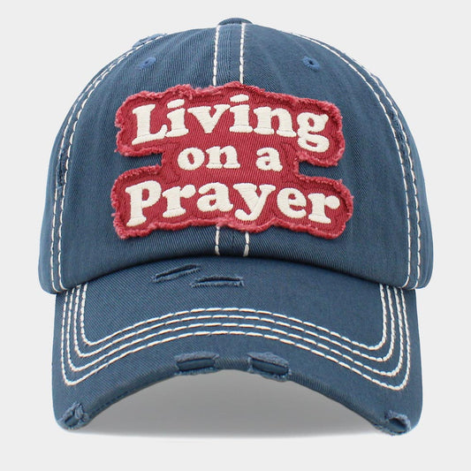 HATEGORY LIVING ON A PRAYER Vintage Baseball Cap