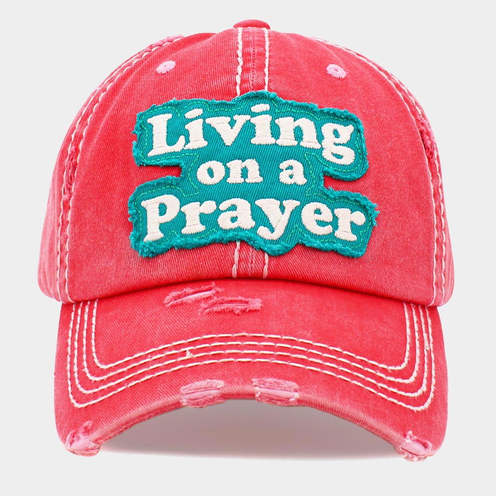 HATEGORY LIVING ON A PRAYER Vintage Baseball Cap