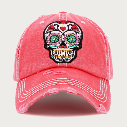 HATEGORY Day Of The Dead Patch Vintage Baseball Cap