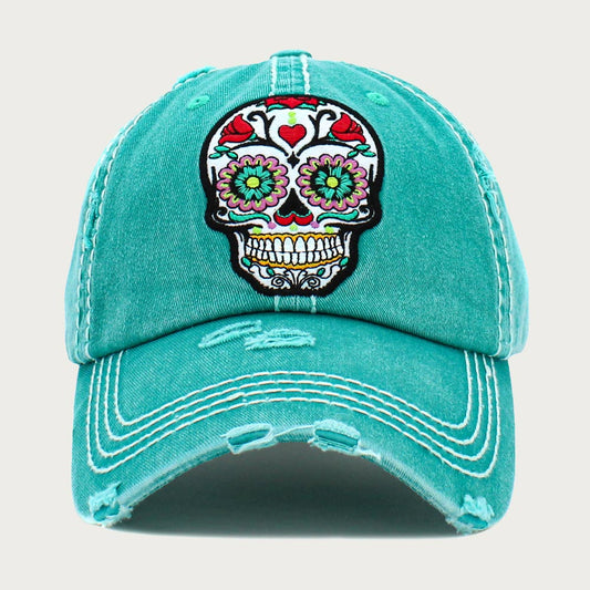 HATEGORY Day Of The Dead Patch Vintage Baseball Cap