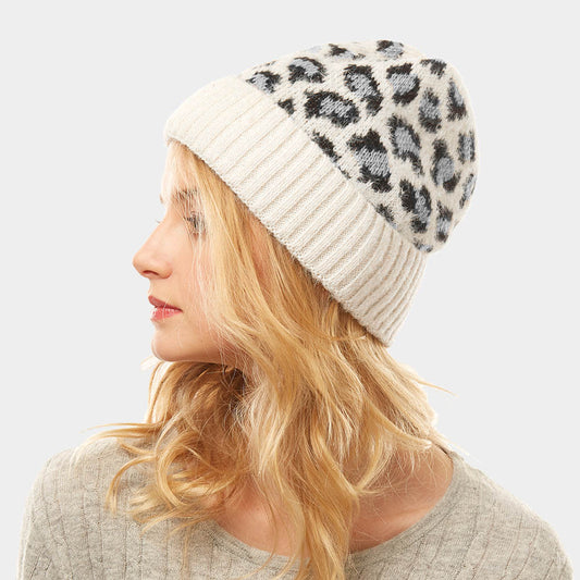 HATEGORY Leopard Pattern Beanie Hat