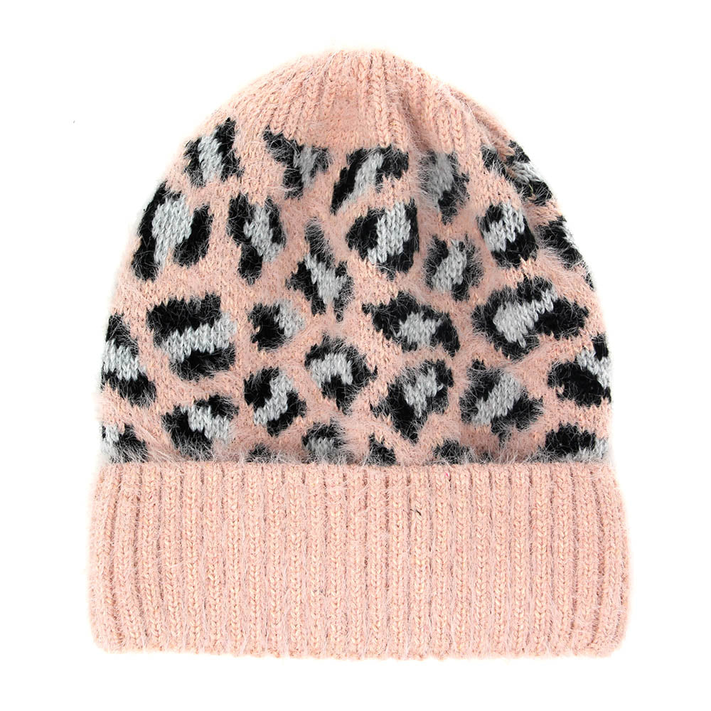 HATEGORY Leopard Pattern Beanie Hat