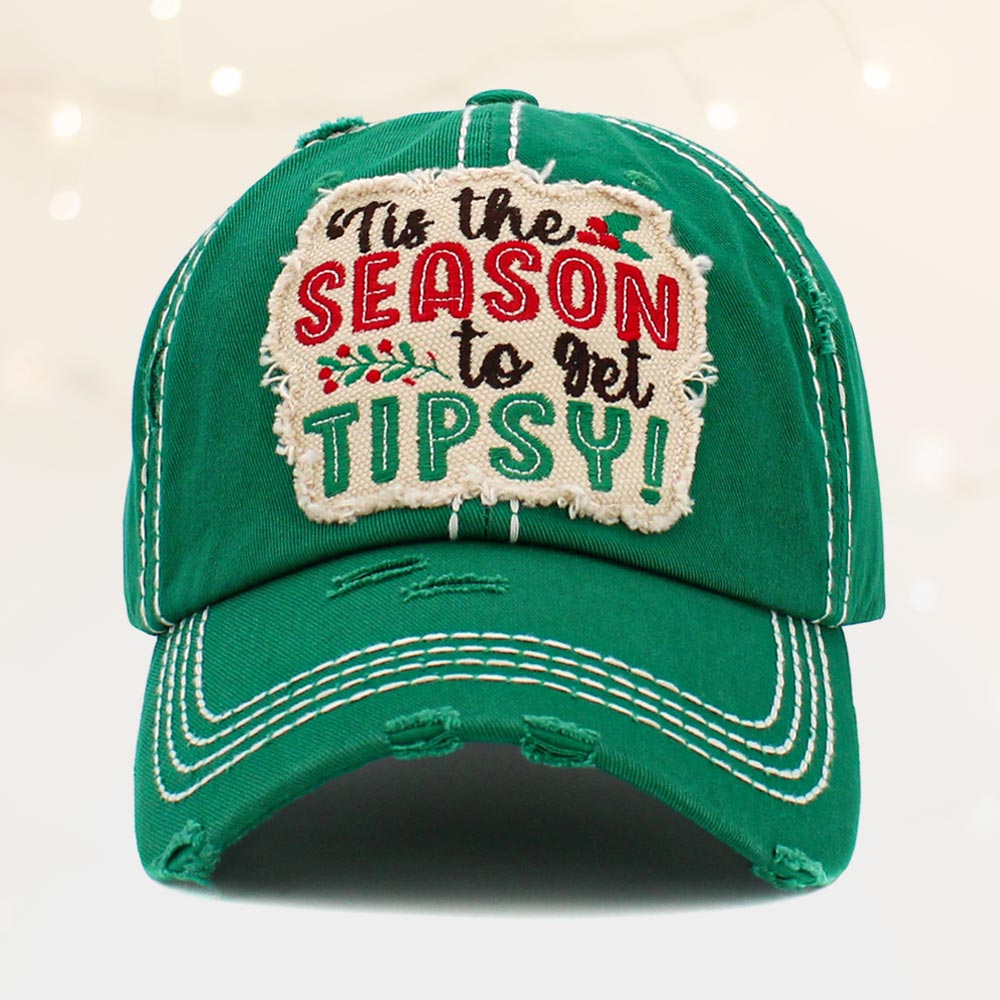 HATEGORY Tis The Season To Get Tipsy ! Message Vintage Baseball Cap