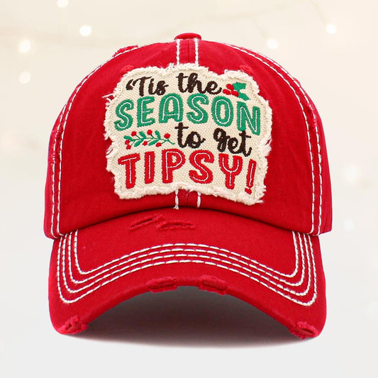 HATEGORY Tis The Season To Get Tipsy ! Message Vintage Baseball Cap